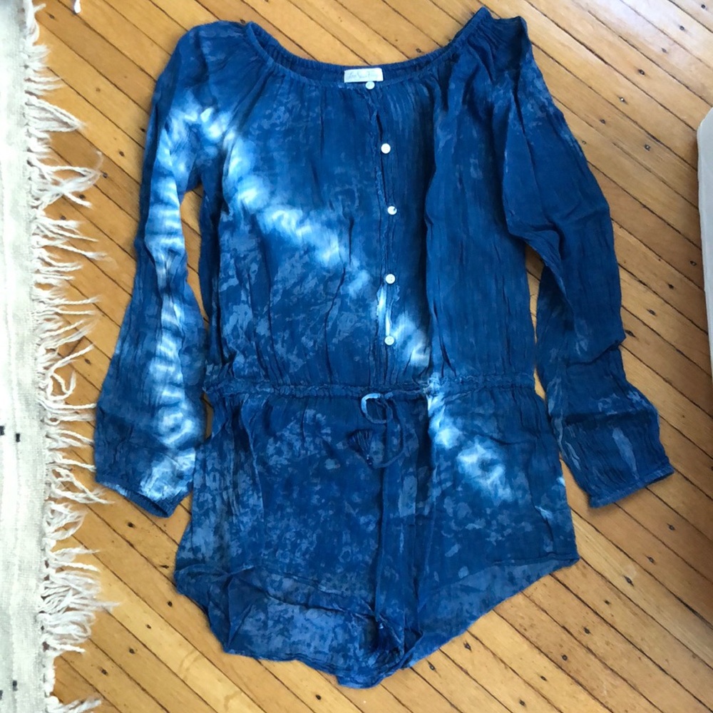 LoveShackFancy tie dyed playsuit romper